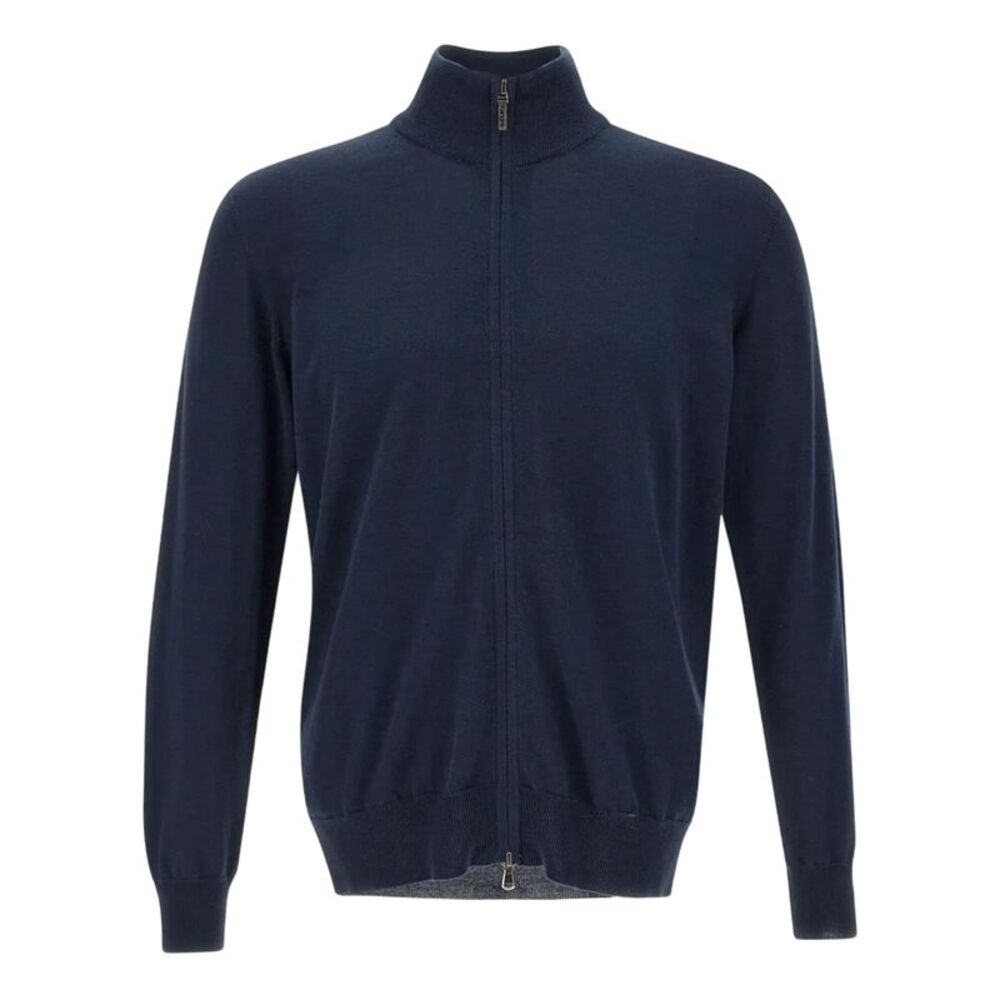 Boss Mens Balonso Knitted Cardigan / Dark Blue